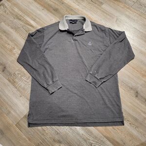 Vintage Regatta Long Sleeve Polo Shirt Men's Size Large